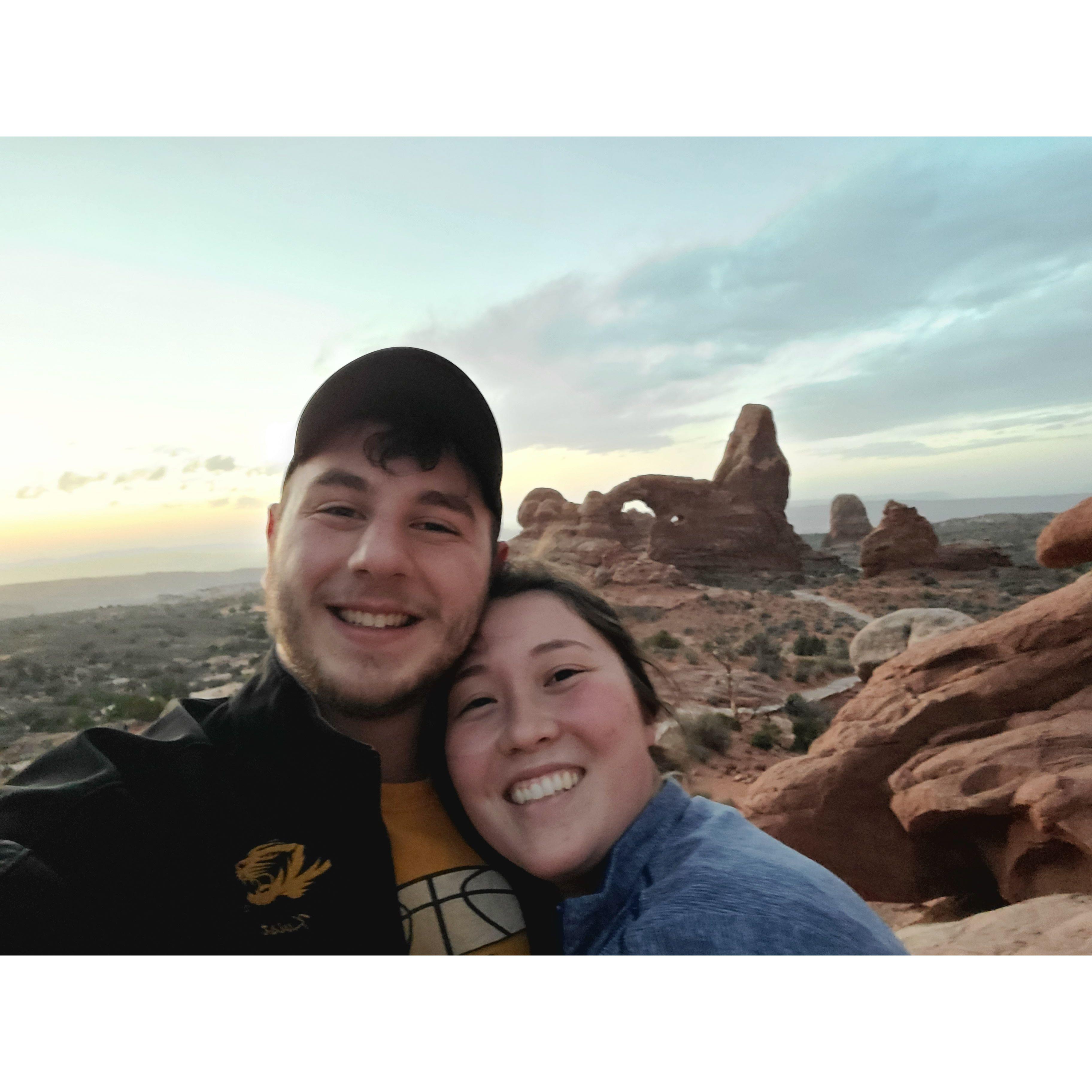 Mar 29, 2021. Our first big trip together! Arches National Park was beautiful.