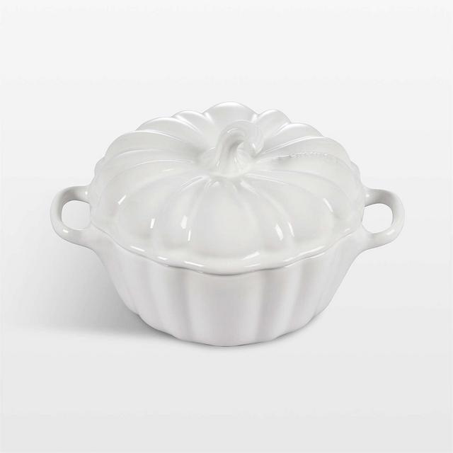 Le Creuset ® 12 oz. White Figural Pumpkin Petite Cocotte