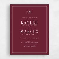 Red Wedding Save the Date - Mahogany Classic