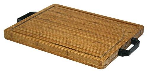 Simply Bamboo X-Large Wood Cutting Board | Carving, Chopping and Serving Board with Artisan-Crafted Heavy Duty Handles with Juice Groove - 19.625" L x 15.75" W x 1.5" T