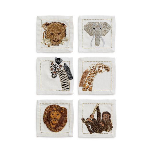 Kim Seybert Out of Africa Cocktail Napkins, Set of 6