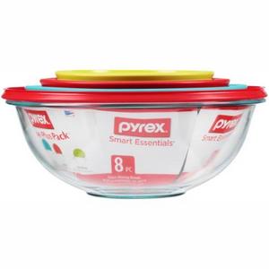 Pyrex 8-Piece Smart Essentials Mixing Bowl Set