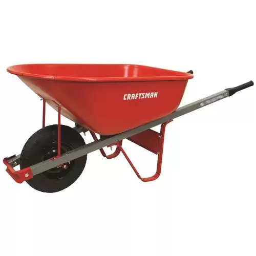 CRAFTSMAN 6-cu ft Steel Wheelbarrow