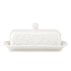 Lenox® Opal Innocence Carved Covered Butter Dish