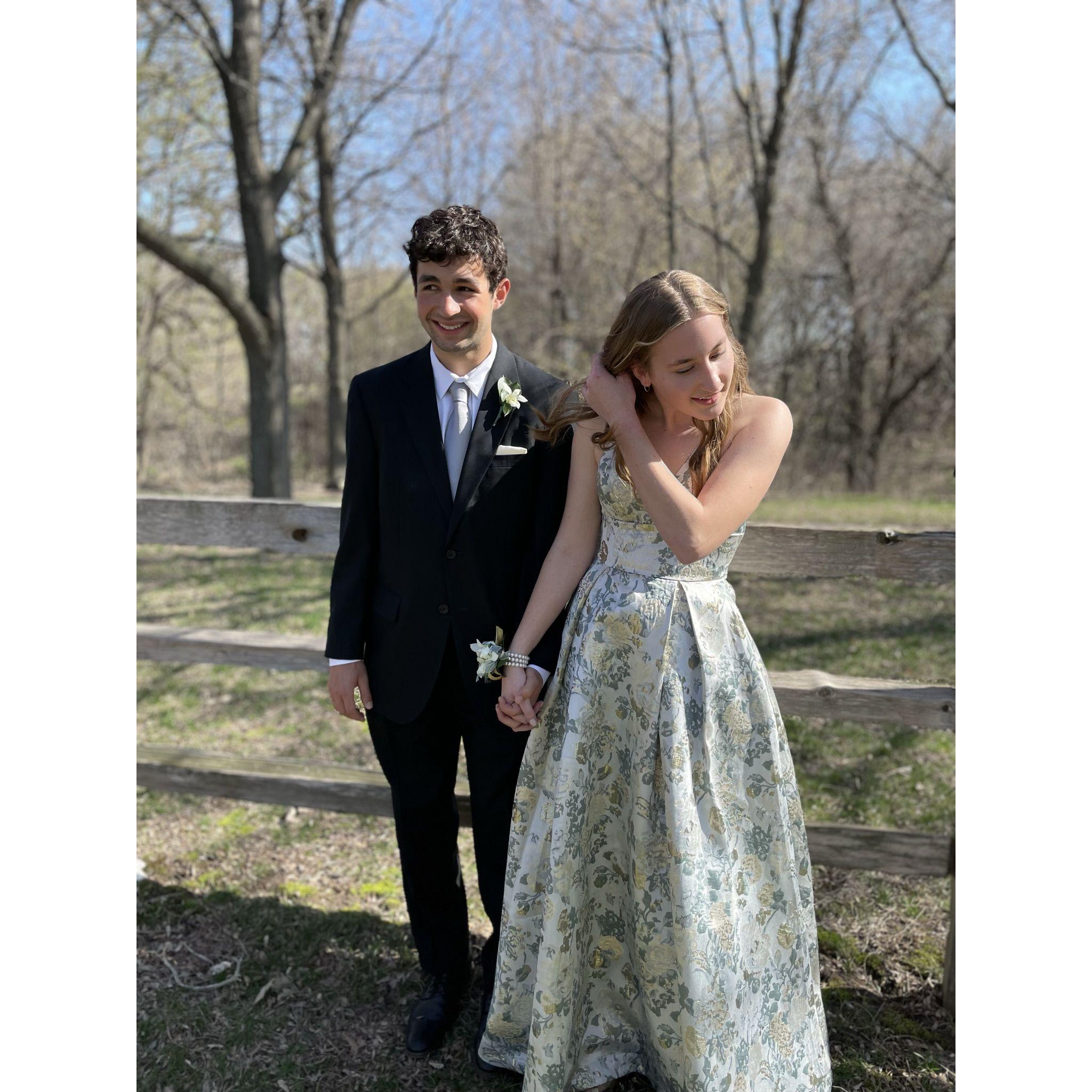 Grace's senior prom, their first date.