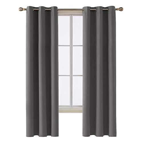 Deconovo Room Darkening Thermal Insulated Blackout Grommet Window Curtain for Bedroom, Light Grey,42x84-Inch,1 Panel
