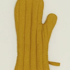 Simple Linen Oven Mitt - Mustard