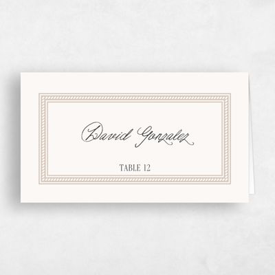 Beige Wedding Place Card - Encanto