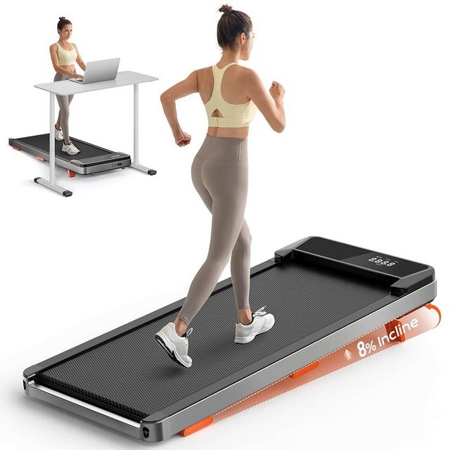 TREAFLOW Walking Pad,Treadmill with Incline for Home Office, 2.5HP Portable Under Desk Treadmill with 265 Lbs Capacity,Remote Control, Led Display