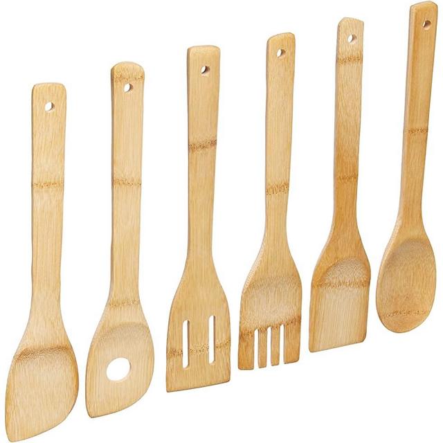 Simply Bamboo Wooden Cutlery set eco-friendly 6 Piece bamboo Utensil Set - 12"