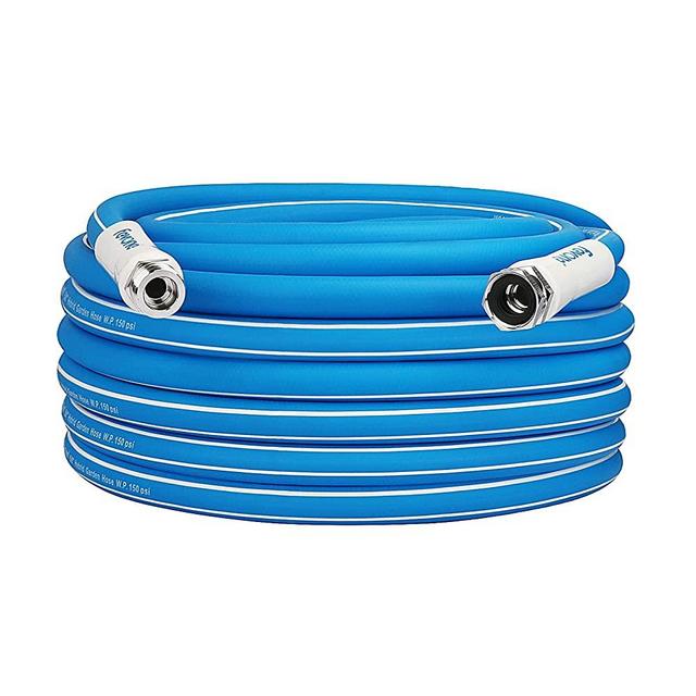 Fevone Garden Hose 75ft Heavy Duty Water Hose 5/8 Garden Hose 75 foot Lawn & Garden Watering Equipment, 3/4 Solid Fittings, Drinking Water Safe