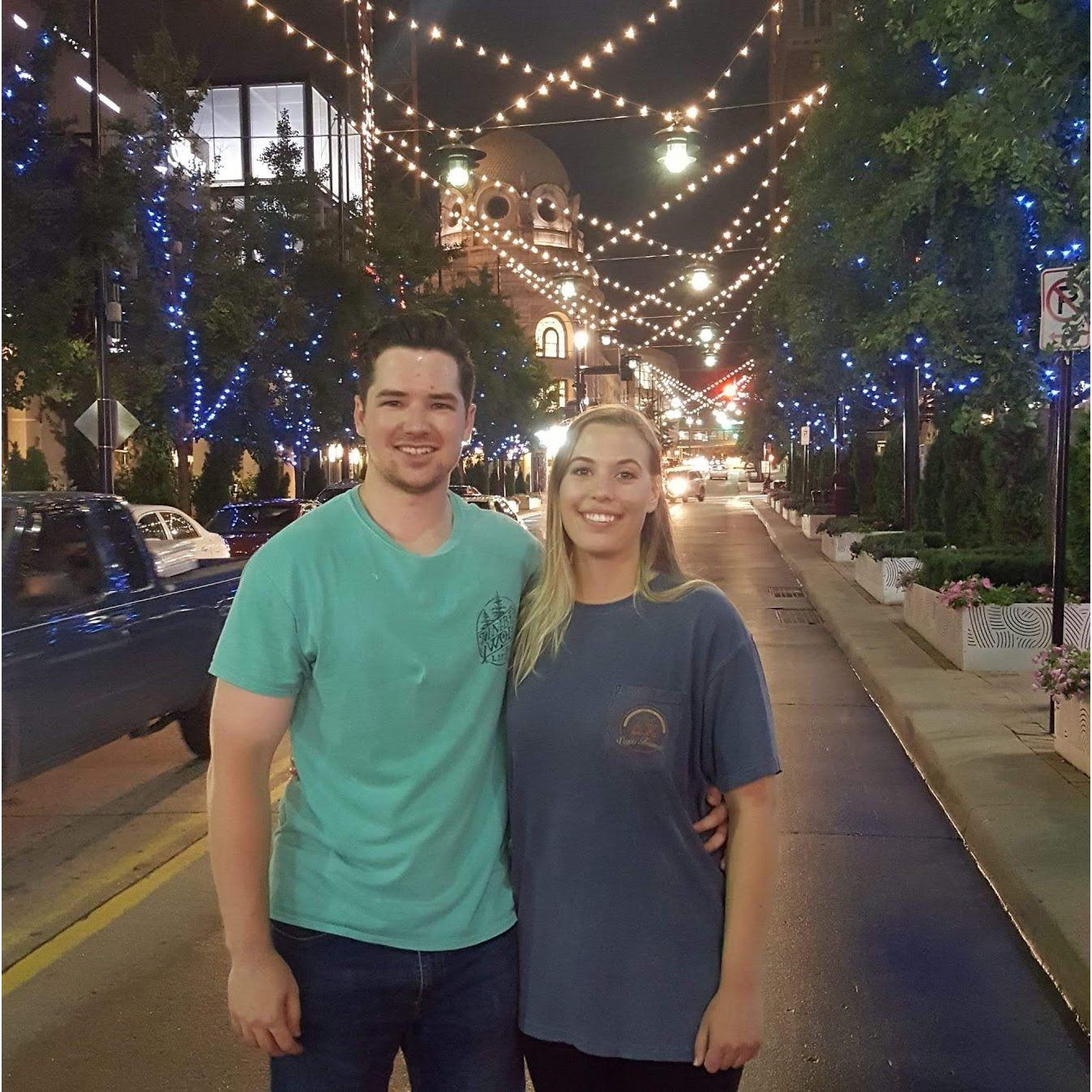 The first picture Daniel and I took together! This was our 3rd date, where we walked to Power and Light District on an 85 degree night with 95% humidity. Talk about HOT!