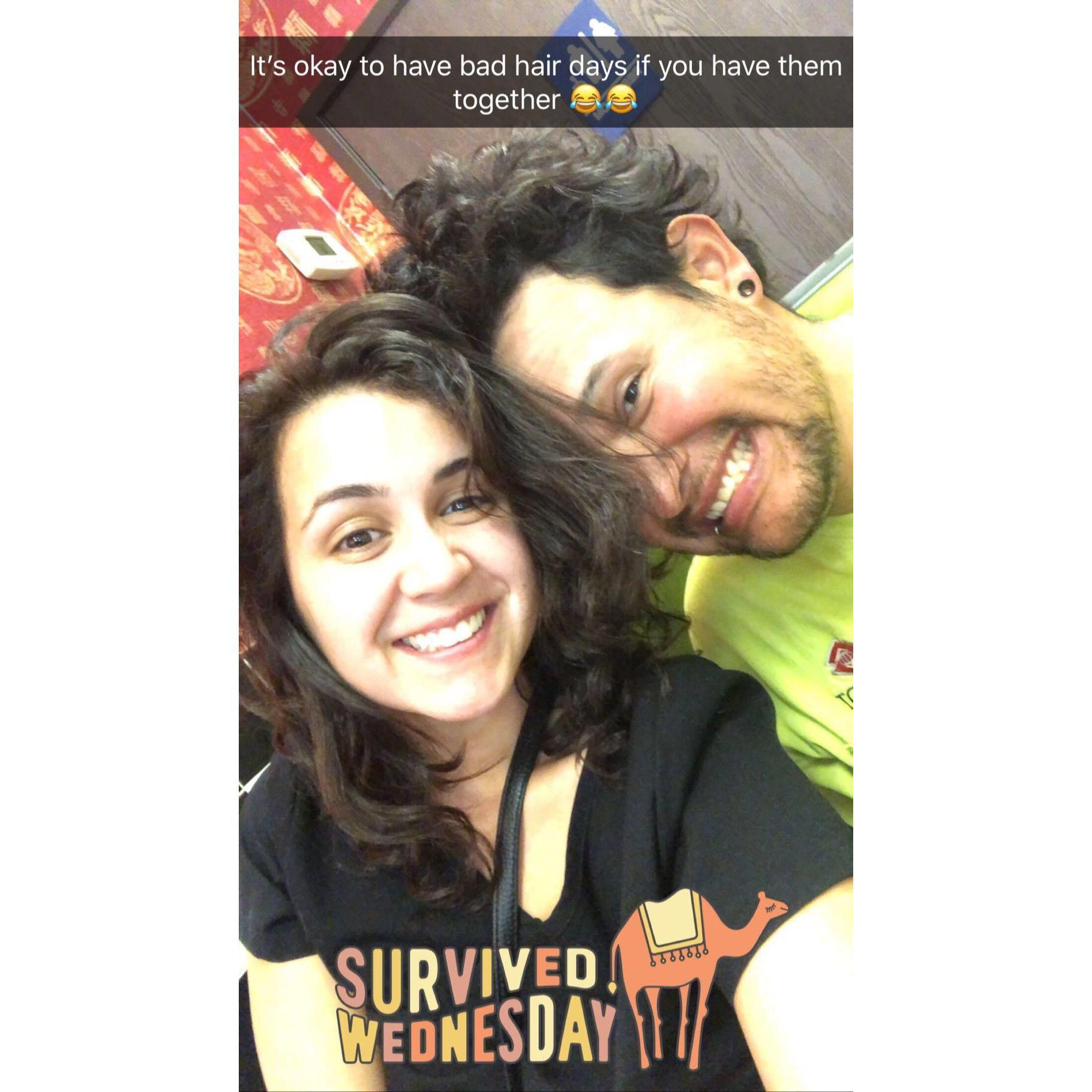 Bad hair days are always better when you have them together!