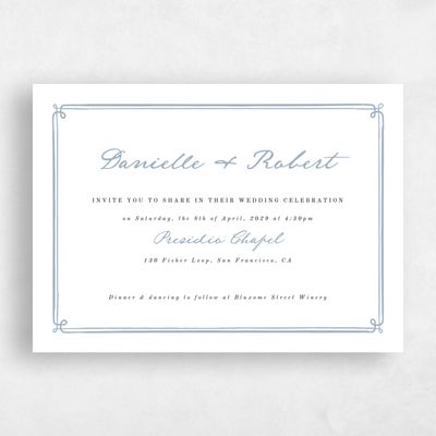 Multi-Colored Wedding Invitation - Elspeth Landscape