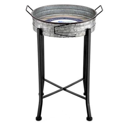 Red Shed Metal Tray Side Table