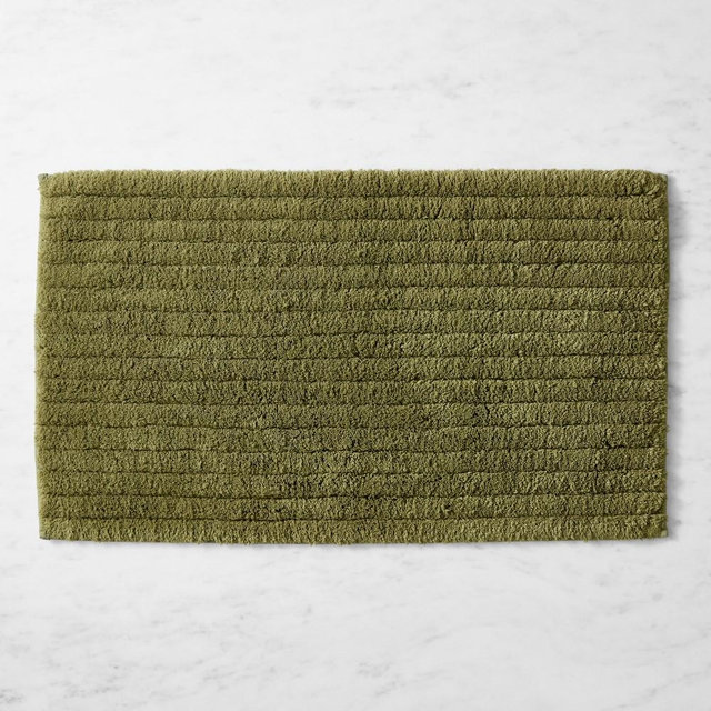 Solid Ribbed Bath Mat