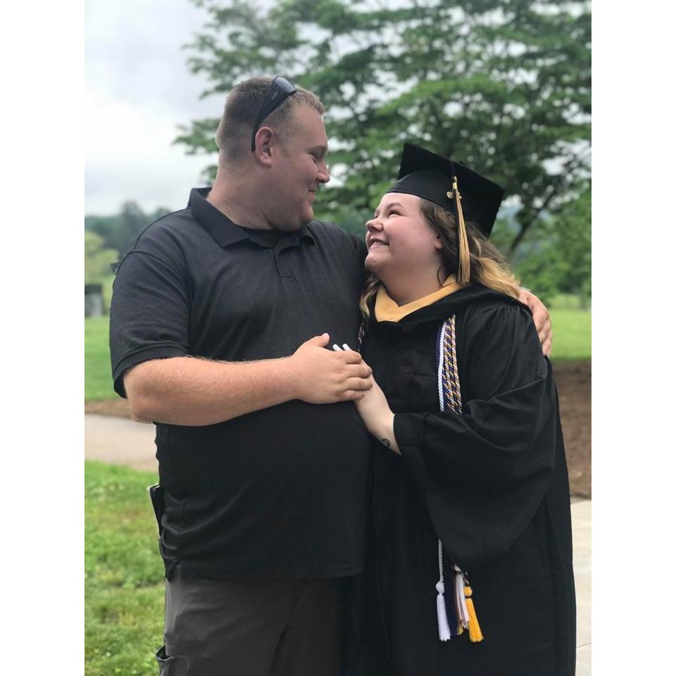 Taylors graduation day...before he popped the question