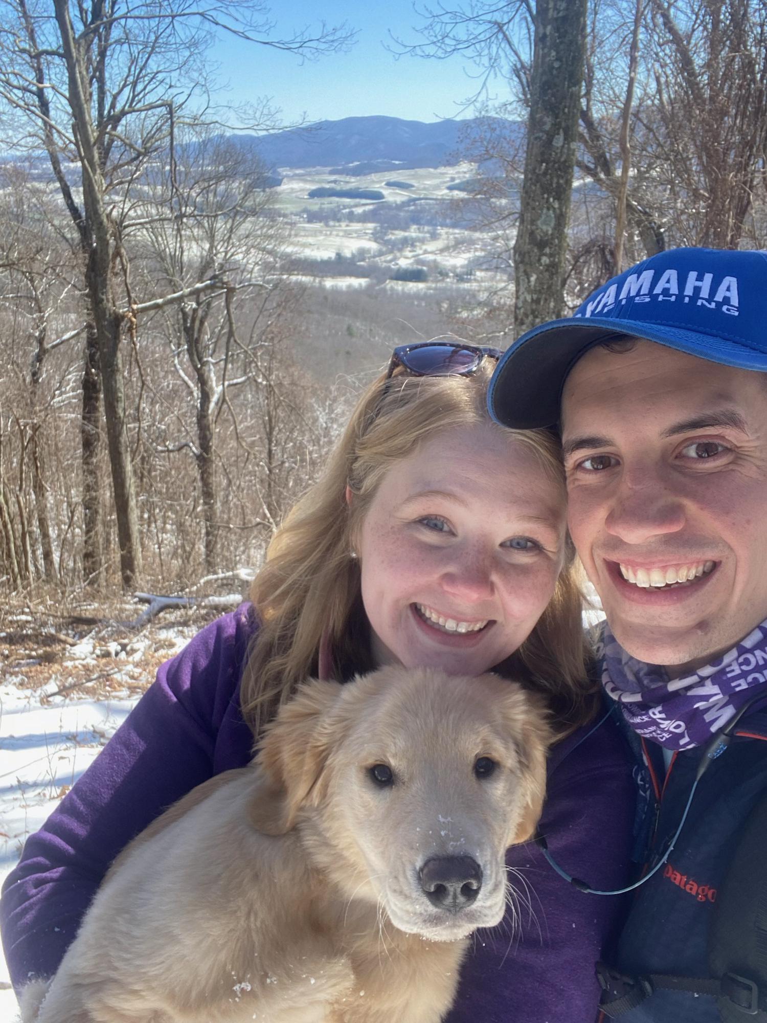 Hike with Jocassee in Virginia on the Appalachian Trail during Isaac’s long hike, 2022