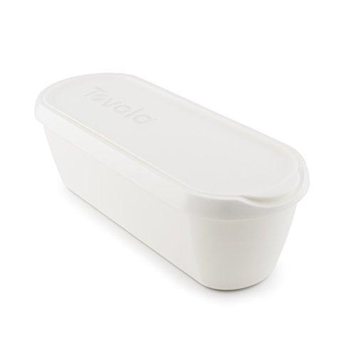 Tovolo Glide-A-Scoop, Non-Slip Base, Insulated Ice Cream Tub, 2.5 Quart, White