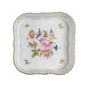 Herend Bouquet of Flowers Square Openwork Gallery Tray | Replacements