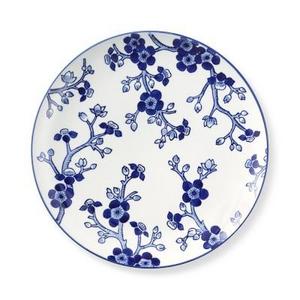 Japanese Garden Dinner Plates, White, Set of 4