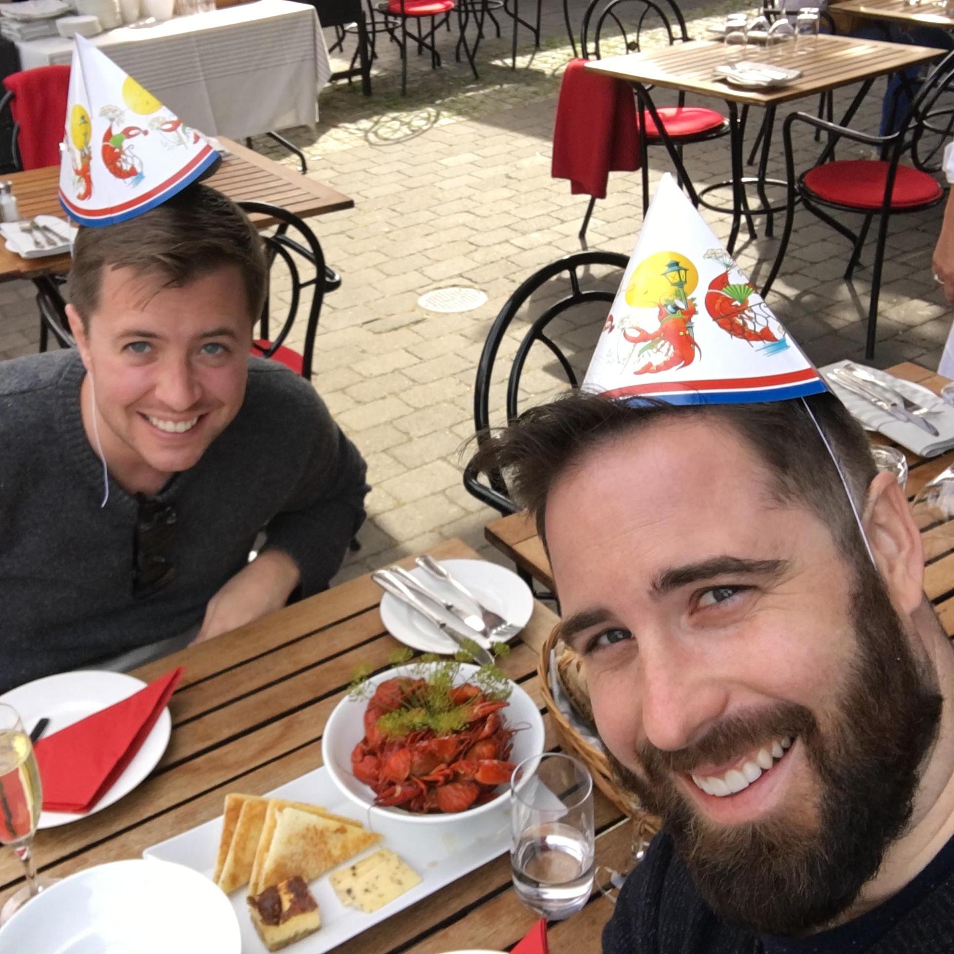 SWEDEN!! Crawfish festival in Stockholm. We talk about this meal way too often and try to recreate it every year.