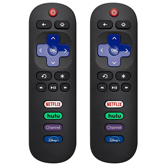 (Pack of 2) Replaced Remote Control for Roku TV, Compatible for TCL/Hisense/Onn/Sharp/Element/Westinghouse/Philips/Insignia/Jvc/RCA/Sanyo Roku Smart TVs