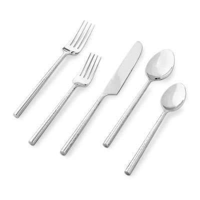 Vista Hammered Silver Flatware Set- 20-piece