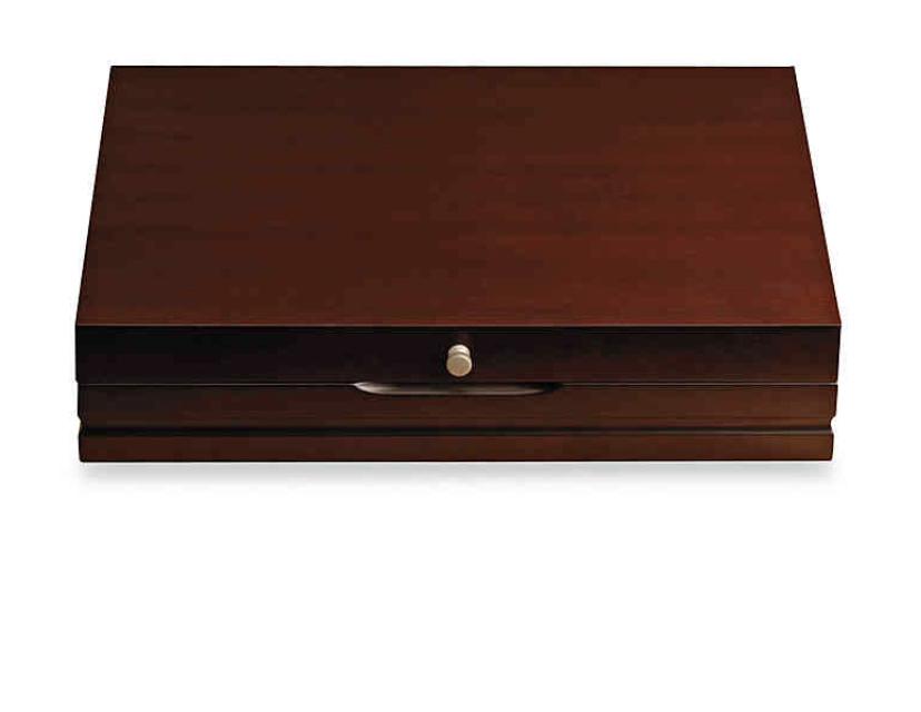 Dark Walnut Flatware Chest in Service for 12