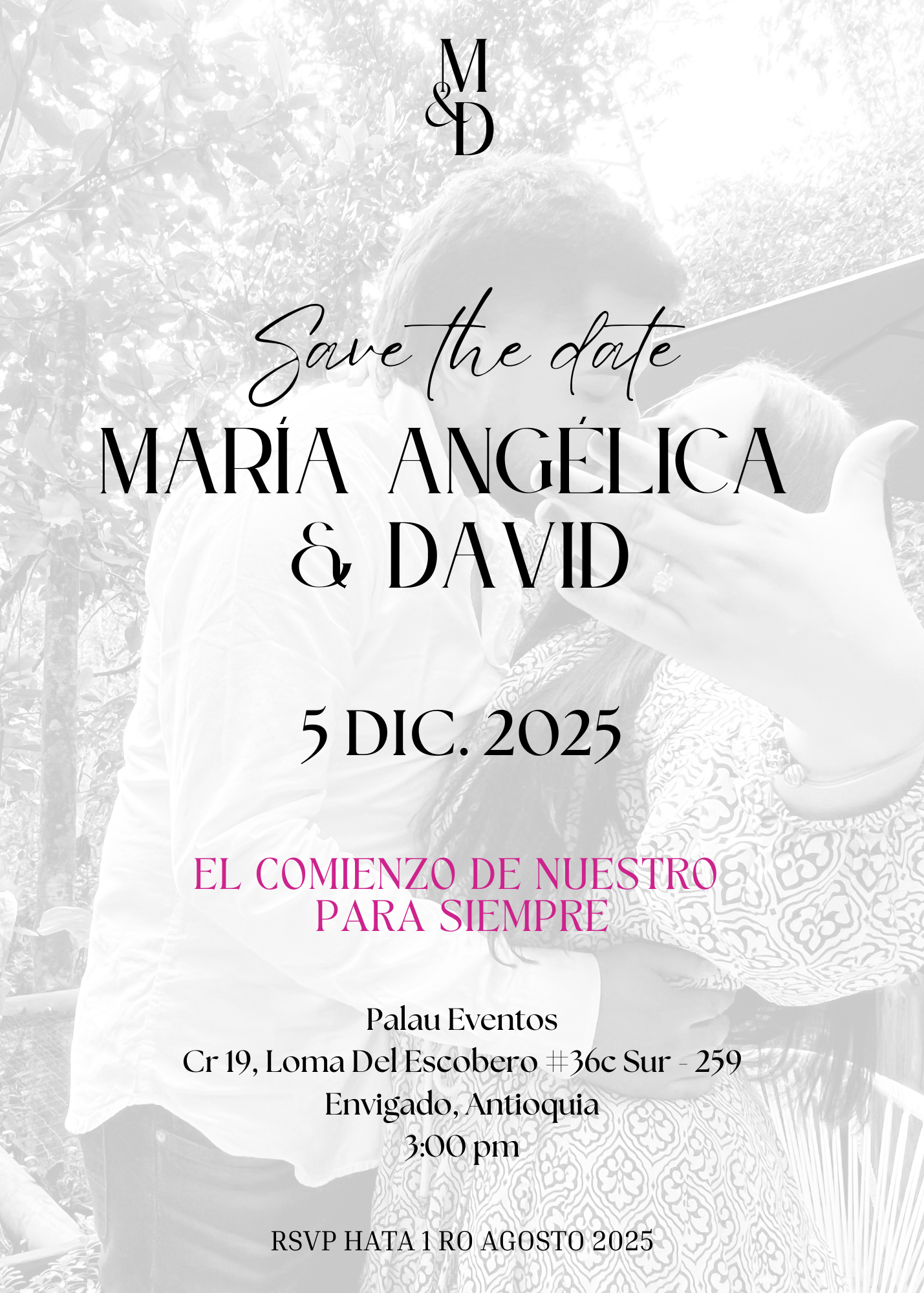 The Wedding Website of María Angélica Gómez Ortiz and David Mahecha Medina