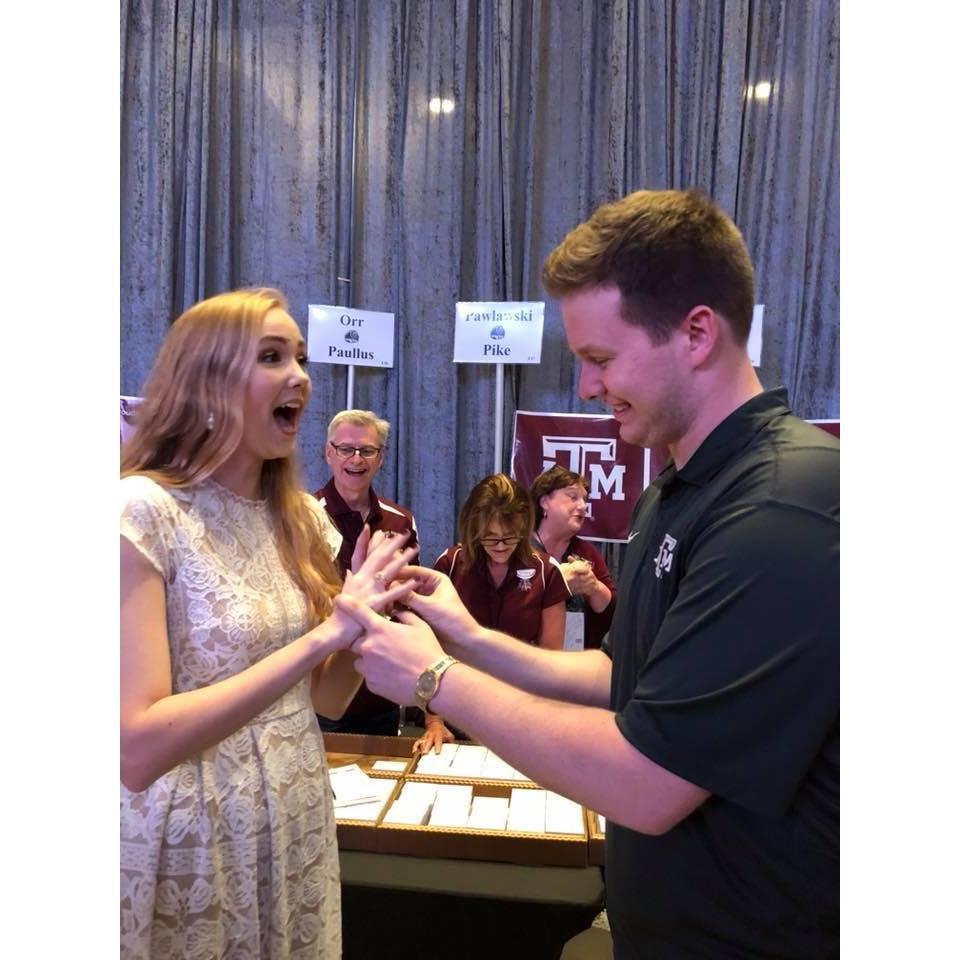 Ashlyn getting her Aggie ring