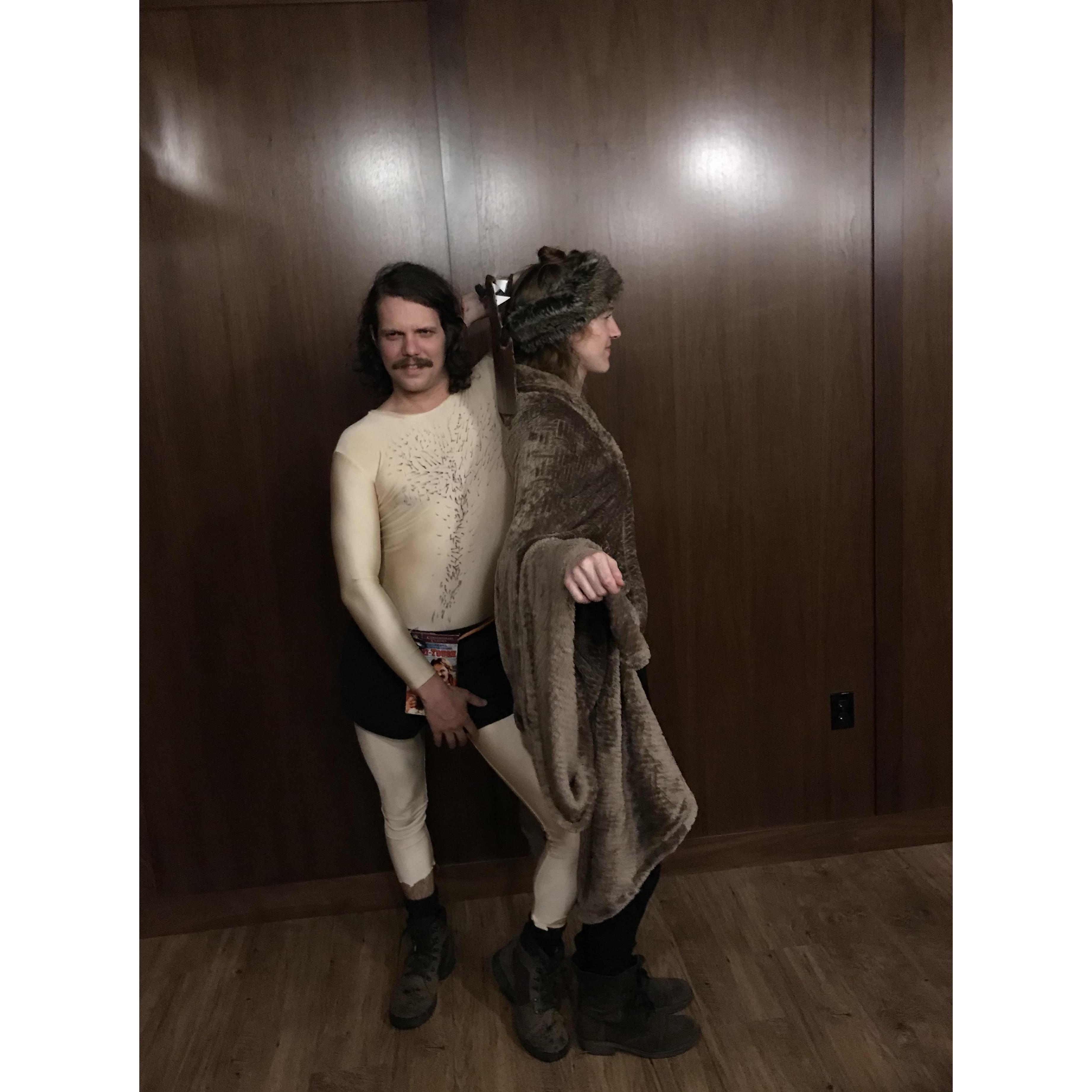 Burt Reynolds and his bear skin rug