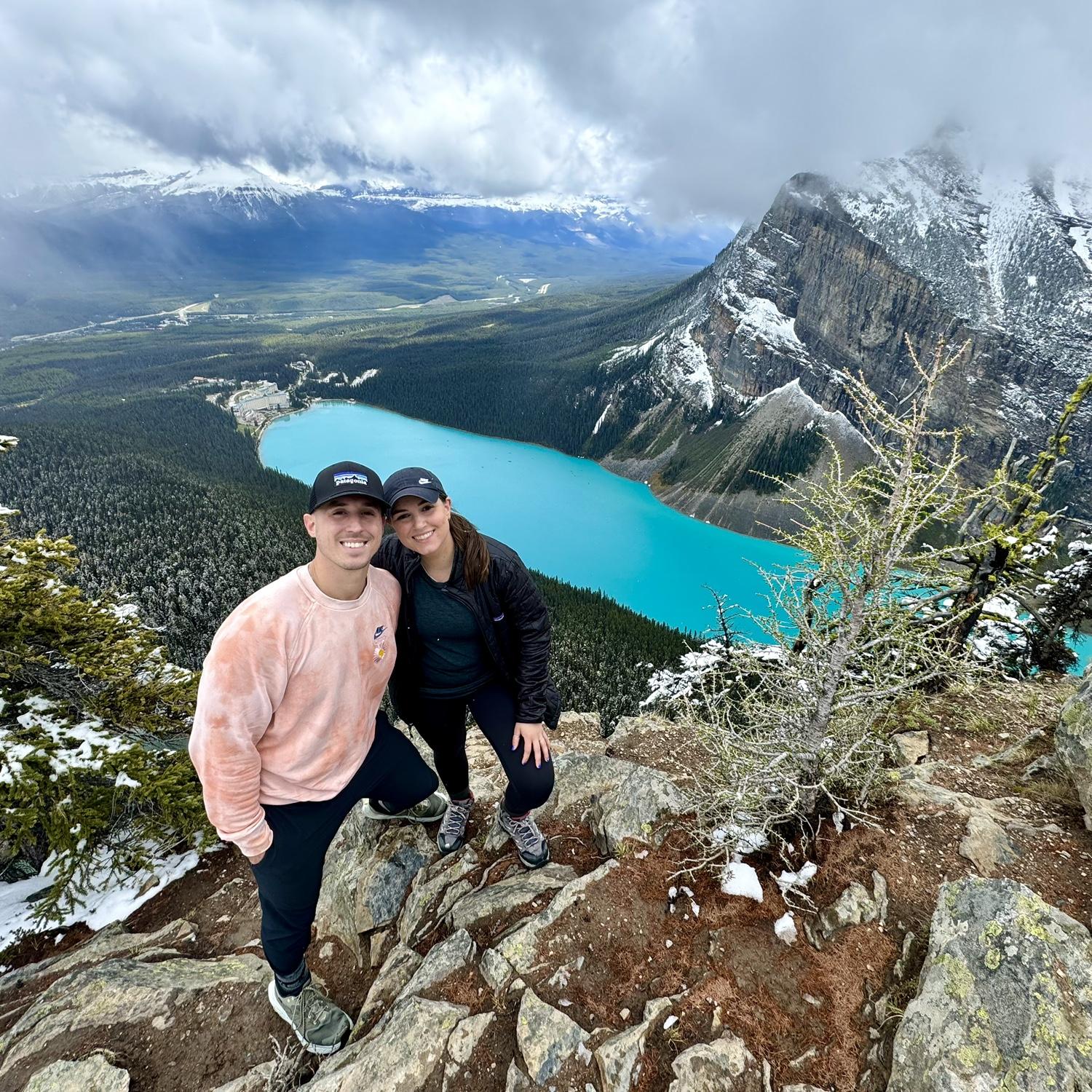 Banff, Canada. We missed a turn and accidentally wound up on a dangerous hike on closed trails. If it weren't for Kev's ability to make the best of things, Kim might still be stuck there - June 2024