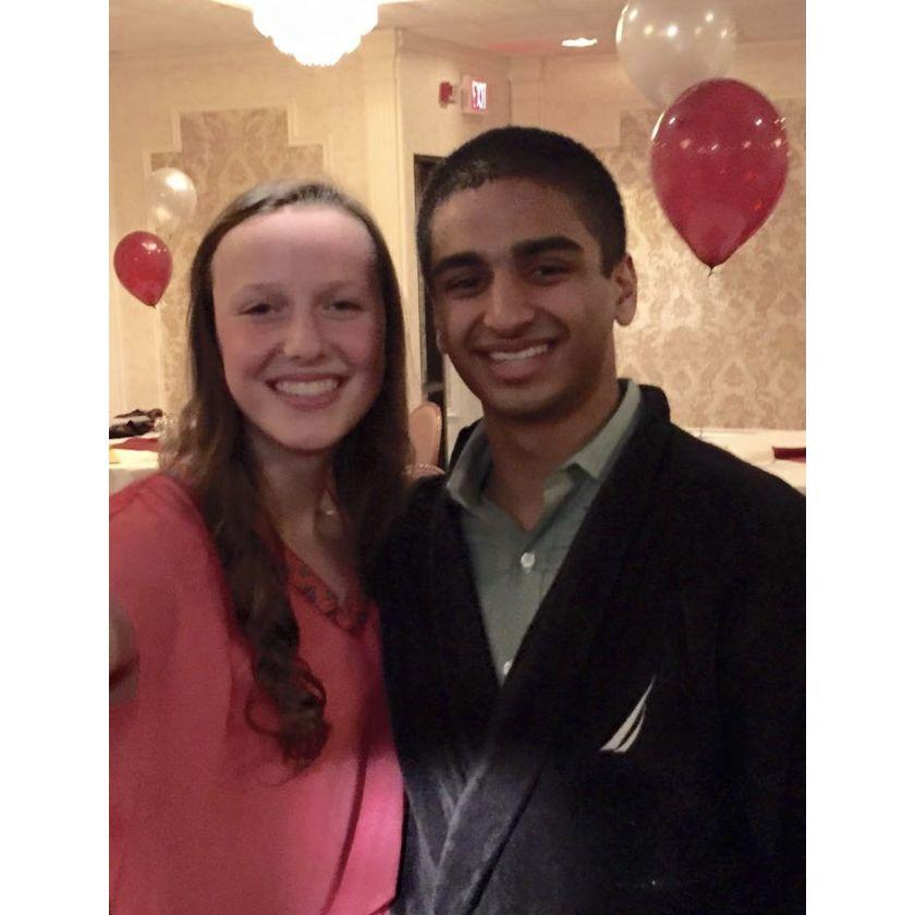 We met on Ali's first day of high school when Akhi was assigned as her homeroom's "peer counselor". We quickly became friends over the next two years as teammates on the high school swim team.