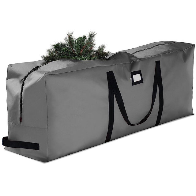 Premium Christmas Tree Storage Bag - Fits Up to 9 ft Tall Artificial Disassembled Trees, Durable Handles & Sleek Dual Zipper - Holiday Xmas Bag Made of Tear Proof 600D Oxford - 5-Year Warranty