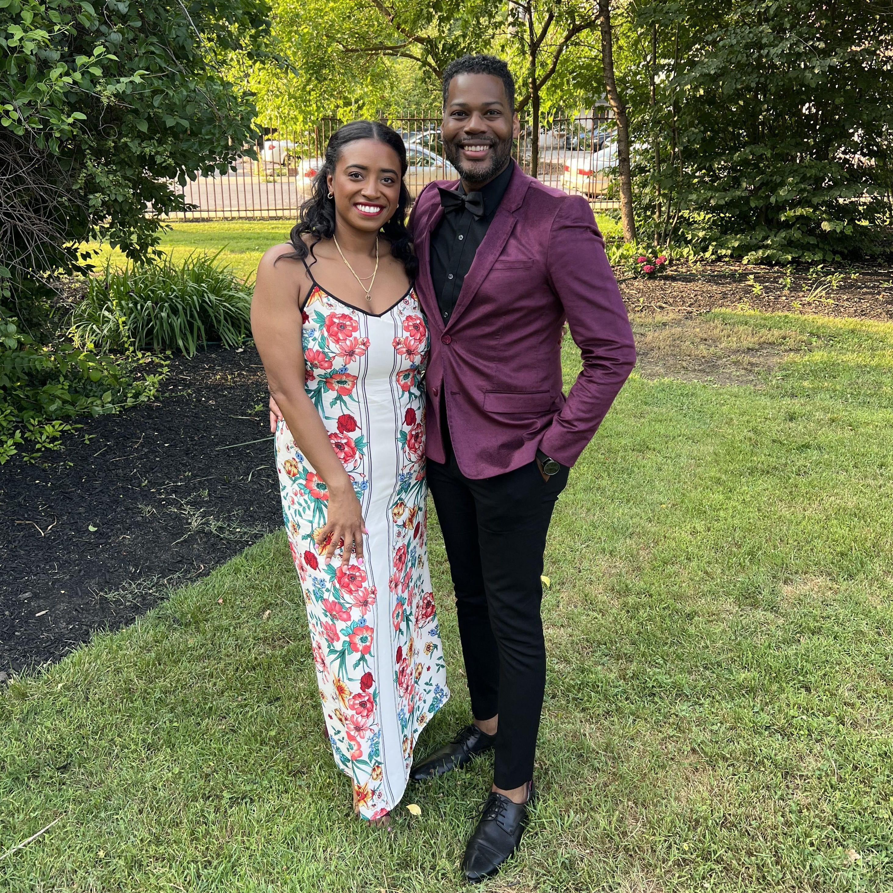Our first wedding together