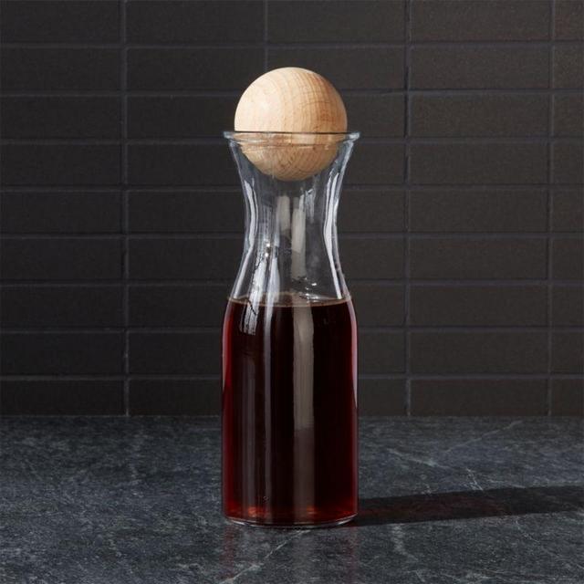 Small Glass Bottle With Wood Stopper