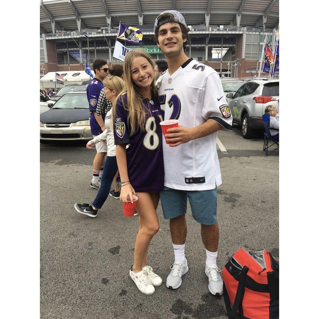 First Ravens game with Jilly Bean, 2017