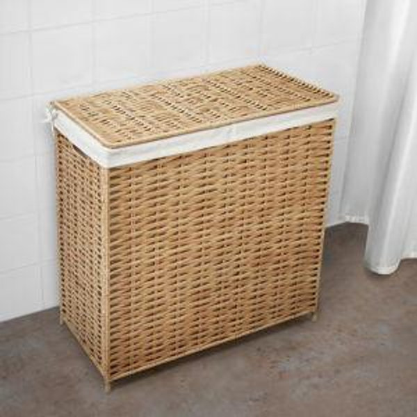 NATTGIBBA Laundry basket, willow/handmade, 26 gallon