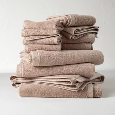 12pc Organic Bath Towel Set - Casaluna™ - Dark Gray