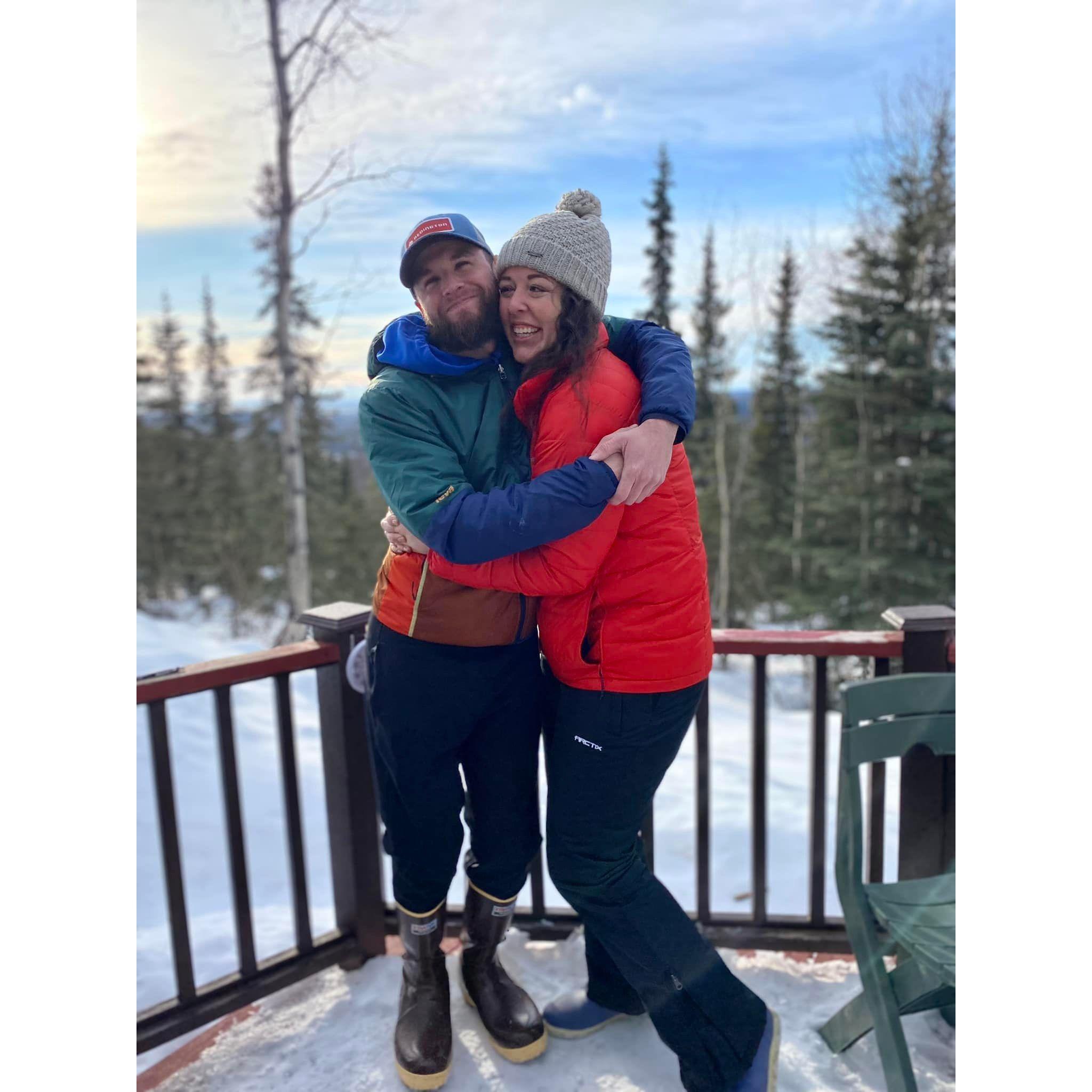 With friends for Spring Break in Fairbanks, saw some Northern Lights here the night before! 2022