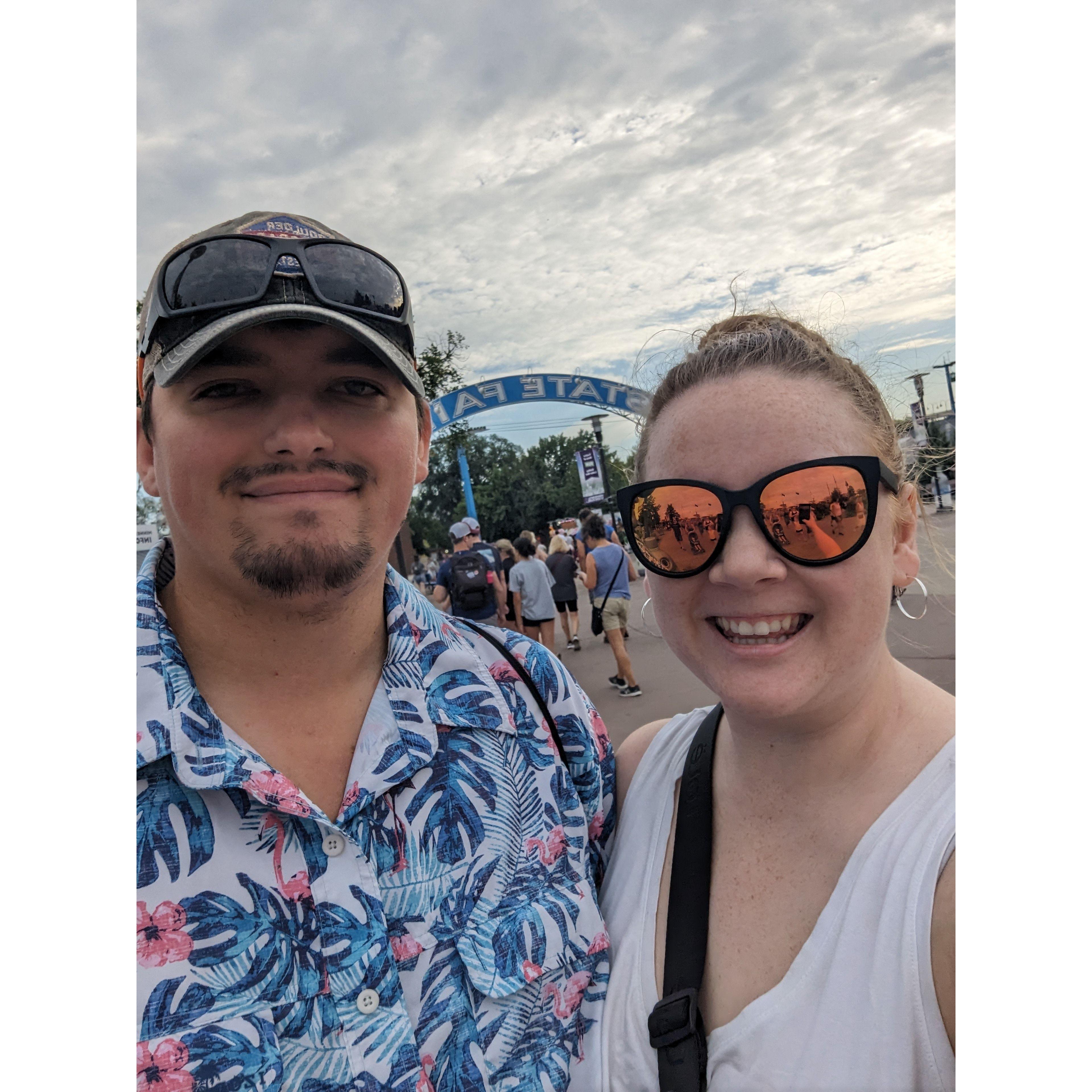 Tom and Tori at the Minnesota State Fair in 2023.
