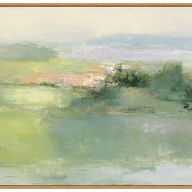 Amanti Art Framed Canvas Wall Art Print (33x23) Gentle World by Julia Purinton Float Framed Canvas Art for Wall Decor, Living Room, Bedroom, Bathroom, Kitchen, Office or Business Artwork