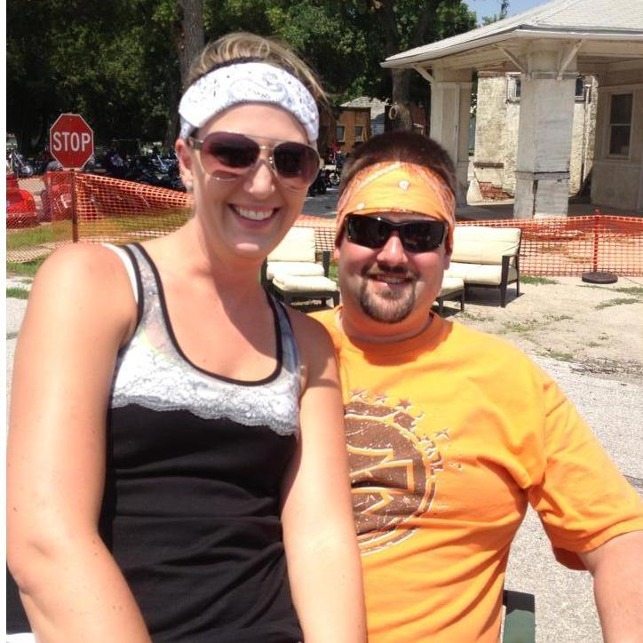 I believe our first picture together on our first official bike ride poker run as a "couple"!  What a fun day!