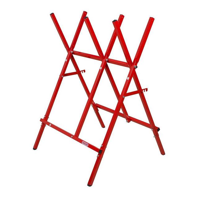 Oregon Steel Log Saw Horse, Foldable & Adjustable Sawbuck, 10 Inch Log Capacity, Folding Wood Cutting Stand, for Logging, Splitting & Firewood (584145)