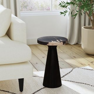 Indigo Road by Egypt Sherrod Kayu Petrified Wood Pedestal Table