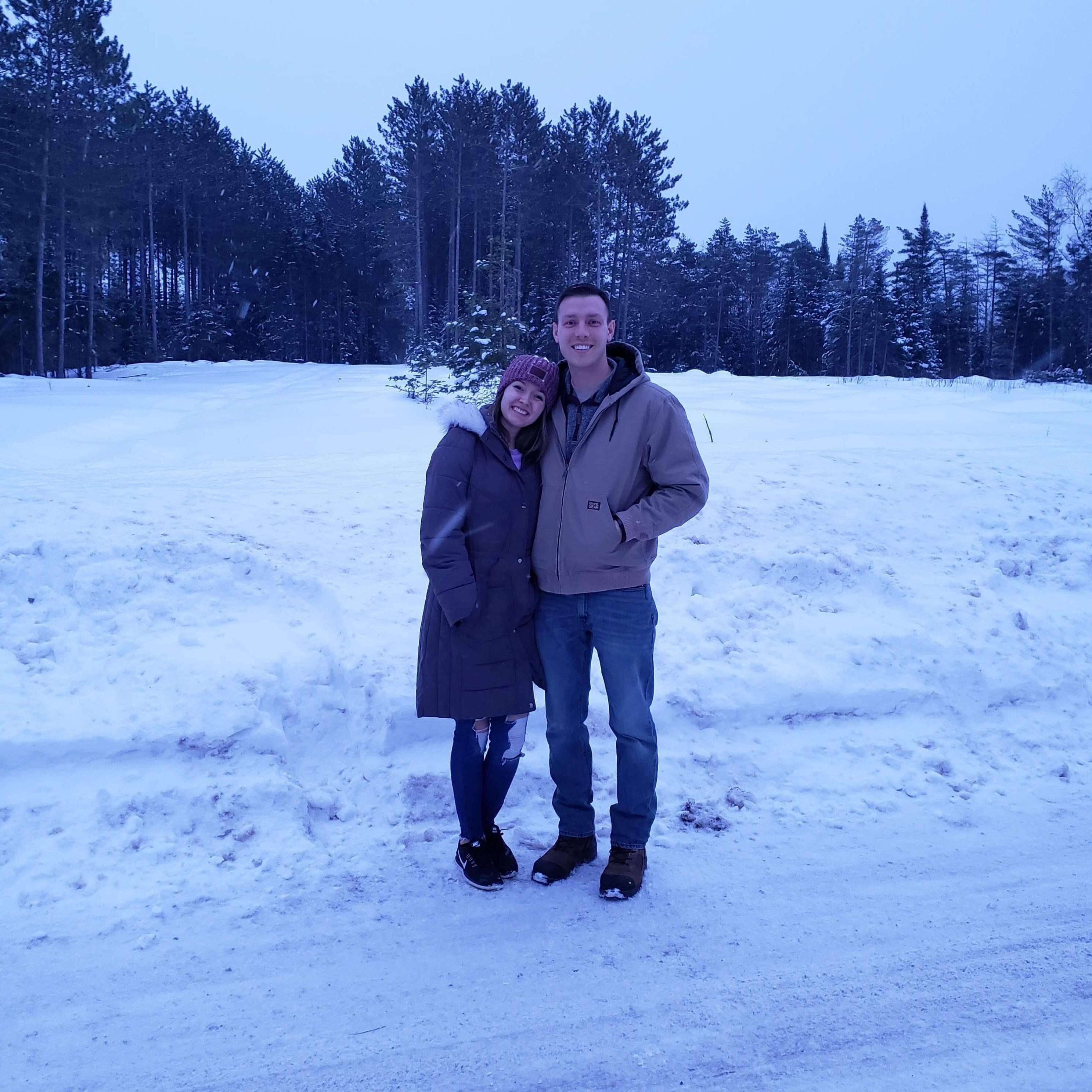 February 2019. 
This was taken the day that we purchased our land where we will be building in the coming years. 
Fun Fact: Our property is right across the street from my parent's house!