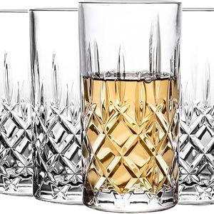 Highball Glasses Collins Tall Beverage Set of 6, 14 Ounce Cups Glassware for Drinks, Water, Beer, Soda