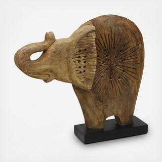 Native Elephant Carved Sculpture