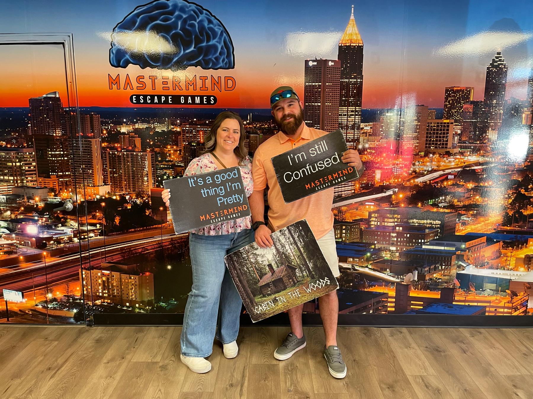 Date Night Challenge-- E for Escape Room. We did not escape but laughed a lot!